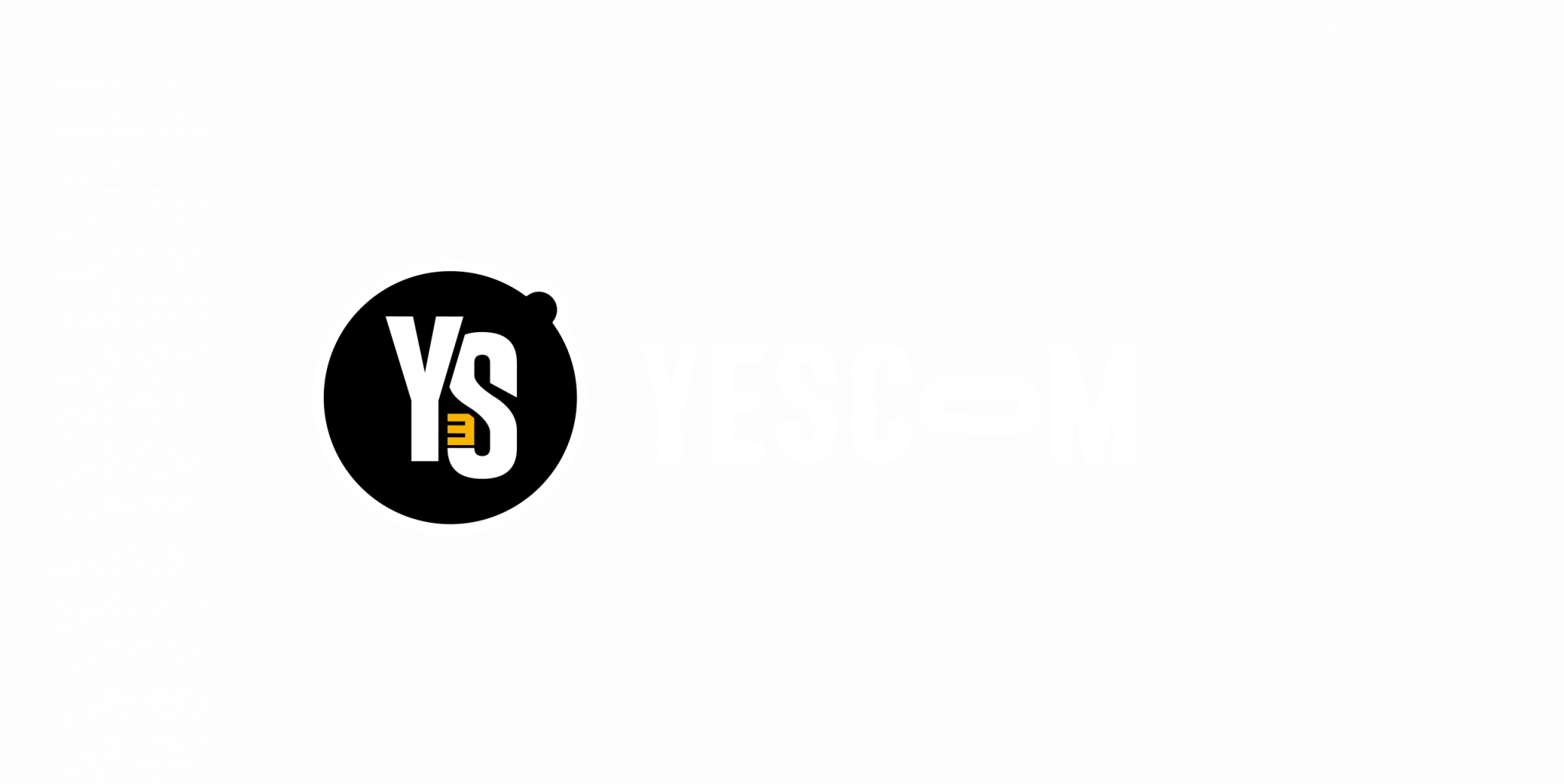 Logo Filet Horizontal White – YESCOM, votre agence de communication à Pontivy