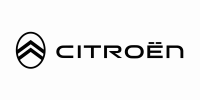 Logo Citroën, double chevron argenté et typographie noire.
