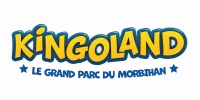 Logo Kingoland, lettres bleues et jaunes